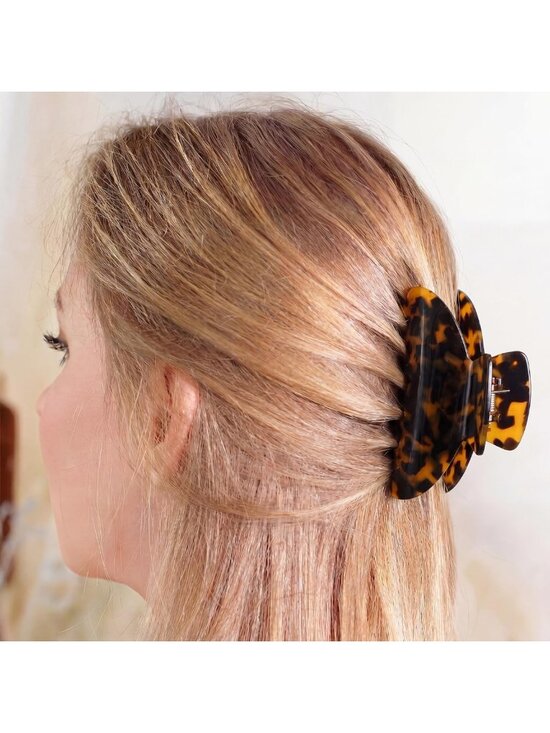 8 Pcs Large Acrylic Hair Claw Clips - Non-Slip, Strong Hold for All Hair Types